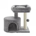 thumbnail image 1 of Feandrea Árbol para Gatos, Rascador con Plataforma Acolchada, con Tronco de Sisal, para Gatitos, Gris Claro MPCT50WV1, 1 of 8