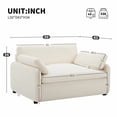thumbnail image 2 of 50*43" Oversized Chenille Single Sofa Chair, Wide and Deep Seat Accent Chair, Modern Upholstered Comfy Armchair, Couch Lounge with Pillows for Living Room&Apartment, 2 of 7