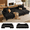 Black, variant on Gacale 112" U-Shaped Sleeper Sofa Bed, Convertible Pull Out Couch Sectional Sofa with Double Chaise for Living Room, Light Gray