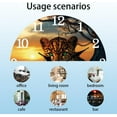 thumbnail image 3 of 12inch Leopard Wall Clock Battery Operated Silent Non Ticking Sunset Round Decorative Clock for Office Home Kitchen Decor Colorful, 3 of 9