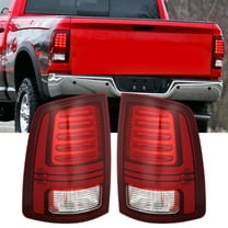 Nilight Taillight Assembly Compatible with 2013-2018 Dodge Ram 1500 2014-2018 Ram 2500 3500 LED Style Driver Side and Passenger Side Rear Tail Light with Bulbs