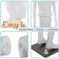 thumbnail image 4 of SereneLife SLMAQML - 73'' Male Mannequin Torso Dress Form - Detachable Mannequin Full Body Stand, 4 of 7