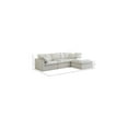 thumbnail image 3 of Meridian Furniture Plush Standard Cream Velvet Modular Sectional, 3 of 12