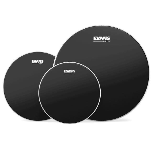 Drum Heads Evans Onyx Coated Rock de 2 capas (25 cm, 30 cm, 40 cm)