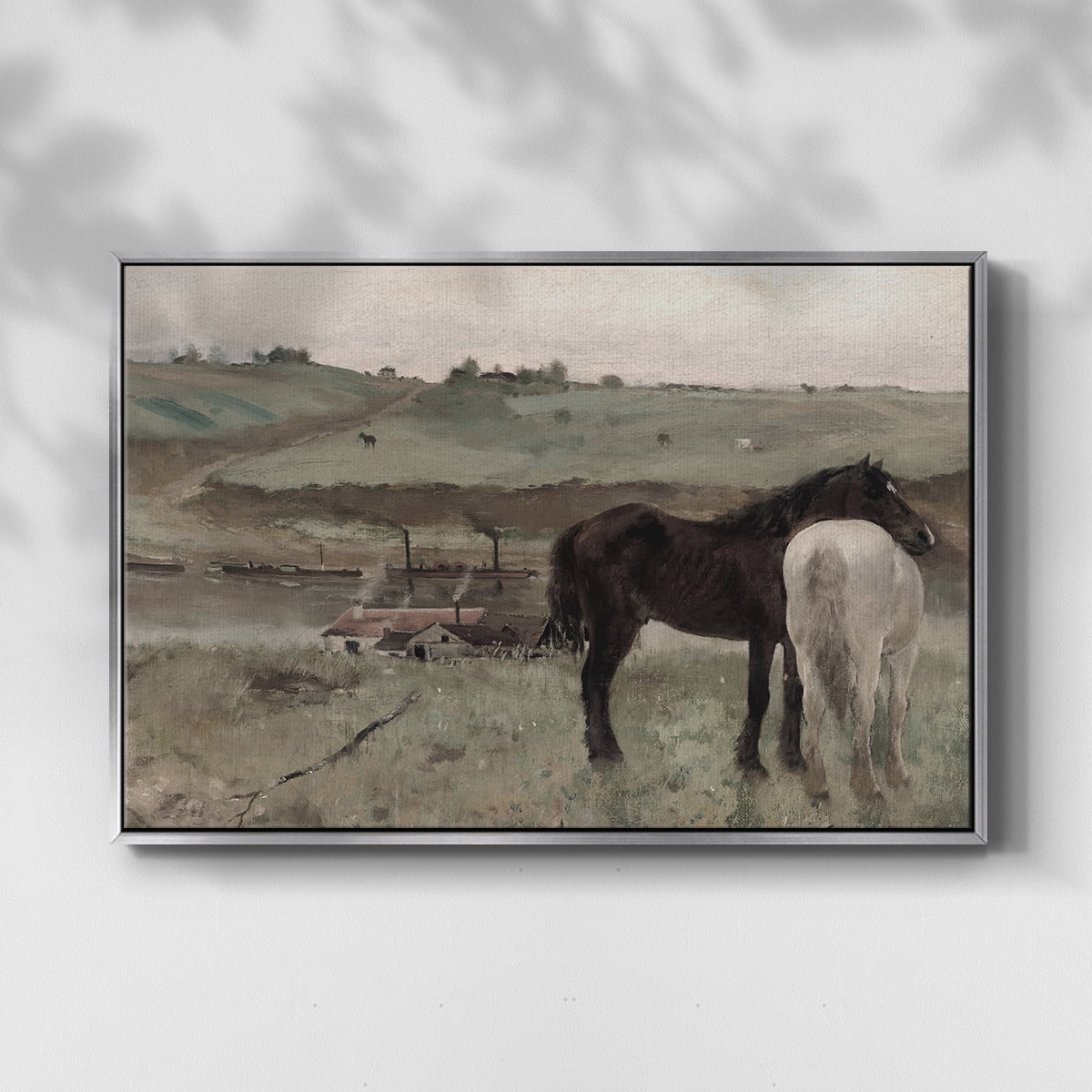 Vintage Animal Print-XLIX By Wexford Home Framed in Silver Wood Gallery Wrapped Canvas 17 in. x 25 in.