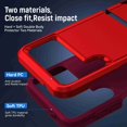 thumbnail image 5 of Dteck Case For Samsung Galaxy Z Flip 4 5G, Shockproof Folding Heavy Duty Rugged Protective Phone Case Cover Soft TPU Bumper, Red+Rose, 5 of 7