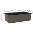 thumbnail image 3 of vidaXL 27.6-inch Kitchen Sink with Strainer, Top-Mount Sink Single Bowl, Black Stainless Steel, 3 of 11