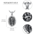 thumbnail image 3 of Santa Muerte/Saint Jude/Virgin Mary/St Benedict 925 Sterling Silver Miraculous Medal Religious Amulets Necklace Religious Protector Talisman Jewelry Gifts for Men Women, 3 of 6