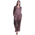 thumbnail image 5 of Moomaya Pajama Shorts With Pockets For Women Printed Sleepwear Pajama Nightdress, 5 of 6