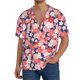 thumbnail image 1 of Balery Japanese Cherry Blossoms Camisa Casual de Manga Corta con Botones para Hombre, Texturizada, Estilo Cubano, para Playa, Verano-3X-Large, 1 of 5