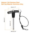 thumbnail image 2 of T Handle Lock Pins, 15/64" Pin Dia. 1-31/32" Usage Length Stainless Steel Push-Button Quick Release Pin, 2 of 6