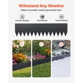 thumbnail image 2 of KFFKFF Galvanized Steel Landscape Edging, Set of 6, 40 x 10 Inch Metal Borders for Gardens and Pathways, Includes 8 Mounting Clips, Durable Metal Edging for Flower Beds and Yard Design, Black, 2 of 9