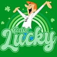 thumbnail image 2 of Boy's The Jetsons George Feelin' Lucky  Graphic Tee Kelly Green Small, 2 of 4