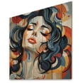thumbnail image 2 of Designart "Midcentury Girl Illustration of Women" Mid-Century Print on Natural Pine Wood, 2 of 5