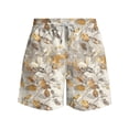 thumbnail image 2 of Yaoyar Men's Fashion Tropical Leaf Print Casual Shorts Hawaiian Style Swim Trunks Beach Pool Vacation Summer Shorts,Yellow,4XL, 2 of 5