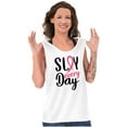 thumbnail image 3 of Breast Cancer Survivor Slay Every Day Womens Plus Size Graphic Tank Top Brisco Brands 2X, 3 of 5