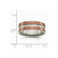 thumbnail image 6 of Titanium Grooved 8mm Brown IP-plated Polished With brushed Center Band Size: 12; for Adults and Teens; for Women and Men, 6 of 6