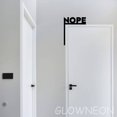 thumbnail image 2 of Glowneon Nope Sign For Above Door Trim, Modern Door Corner Metal Sign, 2 of 5