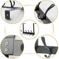 thumbnail image 5 of Over The Door Rack, 5 Door Hanger Hooks for Clothes Towels Coat, Over The Door Coat Rack (2 Pack, Black), 5 of 5