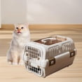 thumbnail image 1 of Transportín para gatos, caja de transporte para mascotas, cómodo estuche de transporte para gatos, transportín de para perros de razas pequeñas, L con tragaluz, 1 of 8