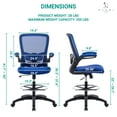 thumbnail image 2 of Naomi Home Drafting Chair Tall Office Chair for Standing Desk with Breathable Mesh, High Desk Chair, High desk chair for Standing Desk ,Lumbar Support, Ergonomic High Office Chair with Flip Up Arms, F, 2 of 7