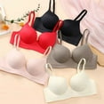 thumbnail image 5 of Audhol Comfortable Bras for Women High Support Bras for Women Adjustable Strap Full Coverage Up Bras Comfortable No Underwire Wireless Bras Everyday Bras for Women Coffee 32, 5 of 9