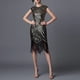 thumbnail image 2 of Vestido vintage con lentejuelas y borlas para mujer de los años 20 - Disfraz gótico de fiesta para tallas grandes - Ropa sexy y casual para salir por la noche, 2 of 8