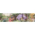 thumbnail image 2 of Château Médiéval Nobles Pourpre Dragon Enfants Papier Peint Frontière Retro Conception, Rouleau 15' x 6", 2 of 3