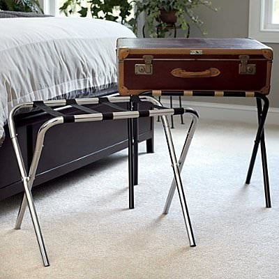 Mini Luggage Rack - Chrome Luggage Rack Assembly Required