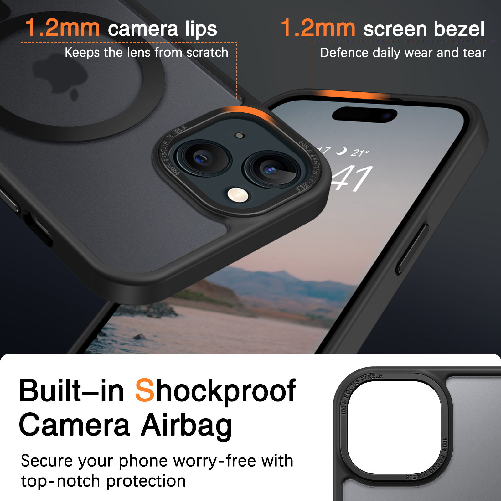 BENTOBEN iPhone 15 Plus Case, Black, MagSafe photo 5