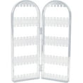 thumbnail image 5 of Clear Earring Holder Organizer Acrylic Jewelry Stand 2 Door Foldable Screen Earring Rack No Assembly Required Display Storage Rack for Necklaces Rings Bracelets Jewelry Dressing Tabletop, 5 of 8