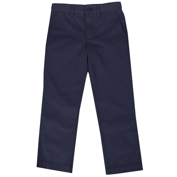 Boys Slim Straight Flat Front School Uniform Pants(Little Boys,Big Boys)