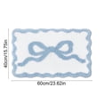thumbnail image 3 of JHyouerji Bow Print Faux Wool Bath Mat 16x24 Inch,Blue Water Absorbent Non Slip Soft Entryway Shower Rug for Bathroom Home Floor Decor, 3 of 7