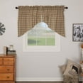 thumbnail image 4 of VHC Brands Cotton Curtain Plaid Prairie Swag Set, Charcoal (2 Panels), 4 of 5