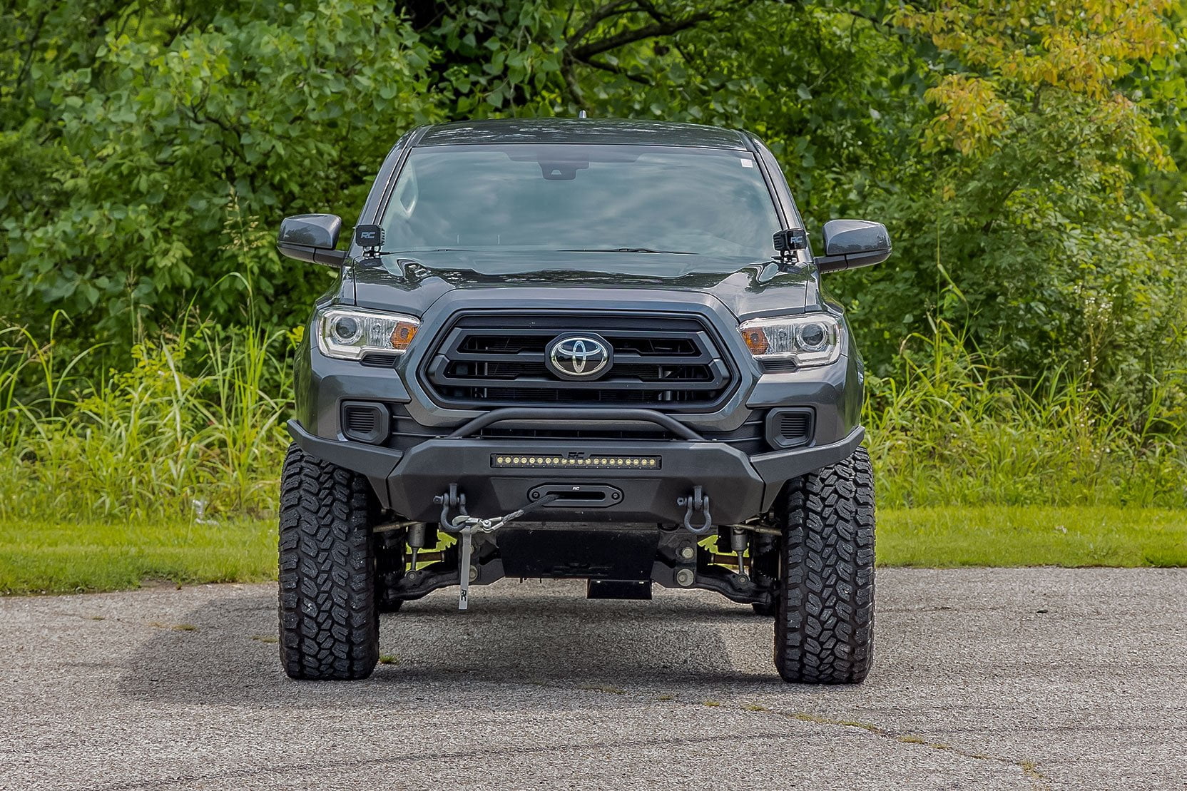 Rough Country LED High Clearance Front Bumper w/9500s for 16-23 Tacoma - 10723 Fits select: 2016-2017,2022-2023 TOYOTA TACOMA