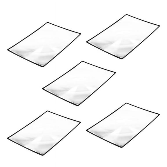 5X Reading Support Sheet Magnifier Magnifying Glass 3-Zoom Black,5 x PVC magnifier sheet,Black