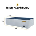 thumbnail image 3 of Plastic Dog Pool 37" x 24" Inches Rectangular Foldable Portable Outdoor Grooming Kiddie Pool For Dogs Grey - Medium, 3 of 7