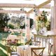 thumbnail image 2 of Rodudu Bola de discoteca móvil espiral giratoria de 32 pulgadas de altura con círculo de bambú para interior al aire libre, jardín, patio, decoración del hogar y fiesta, boda, festival, cumpleaños, 2 of 5