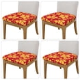 thumbnail image 2 of Uemuo Red Vintage Flowers Pattern Waterproof Square Couch Cushion Covers, Magic Sofa Covers Washable, Stretch Sofa Seat Cushion Slipcovers, 2 of 9
