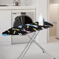 thumbnail image 2 of HELLHERO Elastic Edges Ironing Board Covers & Iron Covers Non Fading Cloth Cover for Hook and Loop Fastener Straps Dust - Proof, Black Dragonflies, 2 of 5