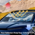 thumbnail image 3 of Yuyamidu Blue Marble Print Car Sunshade for Windshield Foldable Windshield Visor for SUV Van Hatchback Large Car Sun Shade Windshield Keep Your Vehicle Cool, 3 of 7