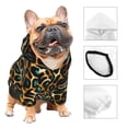 thumbnail image 3 of Xecao Teal Leopard Pattern Sweatshirts Winter Pet Dog Hoodie Puppy Coat Dog Sweaters Dog Clothes with Hat Dog Clothes Costume Outfit,Small Pets Wear-X-Large, 3 of 7