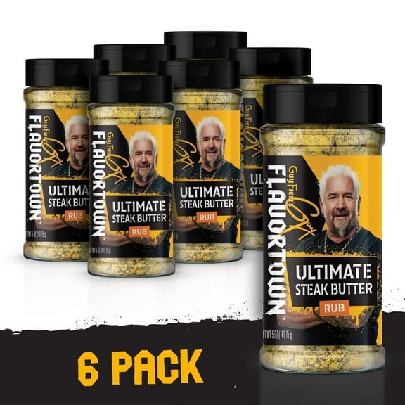 (6 pack) Flavortown Ultimate Steak Butter Rub, 5 oz