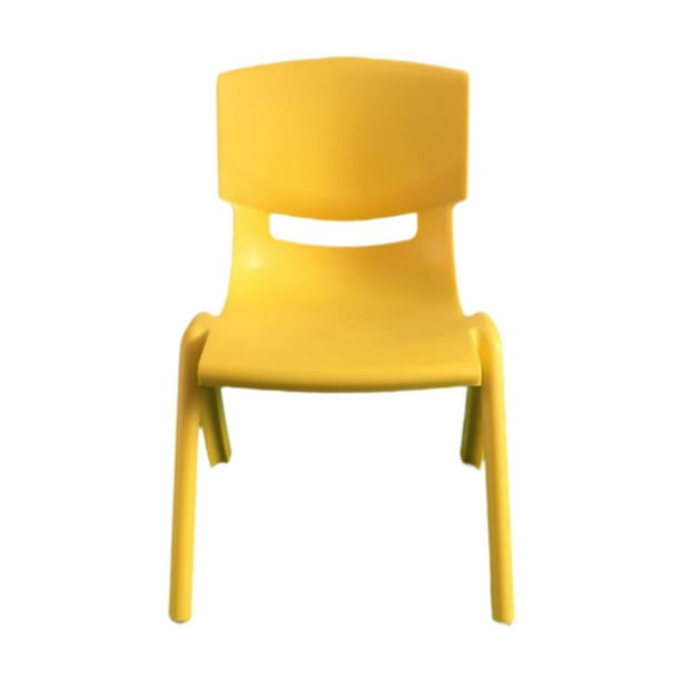 Silla infantil, silla de aprendizaje, silla escolar para interior y exterior, hogar, guardería. Amarillo