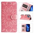 thumbnail image 1 of TECH CIRCLE for iPhone 14 Pro 6.1" 2022 Magnetic Clasp Case, PU Leather Flip Wallet Case with Cart Slot Kickstand & Wrist Strap Shockproof Protective Case for iPhone 14 Pro Women Ladies, Rosegold, 1 of 13
