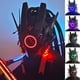 thumbnail image 1 of Fiudx Máscara Led Iluminada, Estilo Punk Artesanal, Visión Nítida, Ajuste Cómodo, Ideal para Festivales de Música, Talla Única Ajustable., 1 of 7