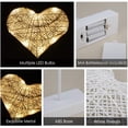 thumbnail image 4 of Lámpara de escritorio decorativa, lámpara de noche LED con forma de corazón a pilas, luz de noche blanca cálida, decoración de mesa para Navidad, hogar, dormitorio, Ramadán, color blanco., 4 of 5