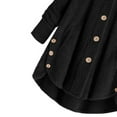 thumbnail image 5 of Womens Button Up Sherpa Jacket with Pockets Plaid Fleece Hoodie Winter Coat Outerwear, 5 of 7