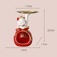 thumbnail image 3 of Estatua de gato, organizador de mesa, decoración, regalos, estatuilla de resina de estilo nórdico, bandeja de joyería, bandeja de almacenamiento para Estilo B Macarena Llavero de estatua, 3 of 3