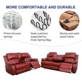 thumbnail image 5 of Bonded Leather Living Room Furniture Set Reclining Sofa Set Loveseat Furniture Sets in Living Room Sofa Recliners (Sofa+Loveseat, Red), 5 of 12